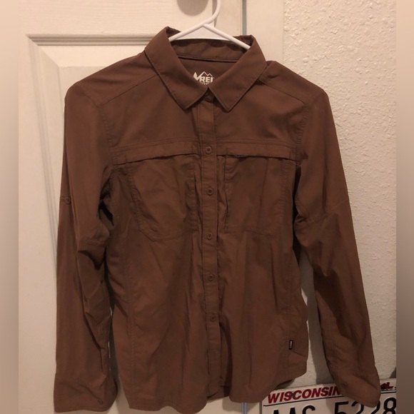 REI safari button up sun shirt - Picture 1 of 3